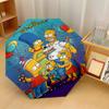 The Simpsons Windproof Auto 8 Rib Folding Umbrella Portable Outdoor Parasol