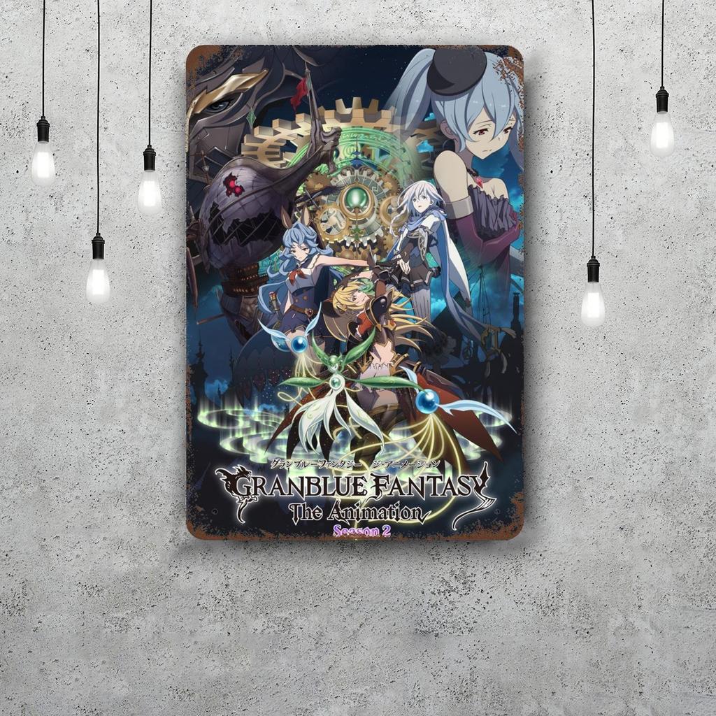 granblue fantasy cartoon Decor Poster Vintage Tin Sign Metal Sign Decorative Plaque for Pub Bar Man Cave Club Wall Decoration