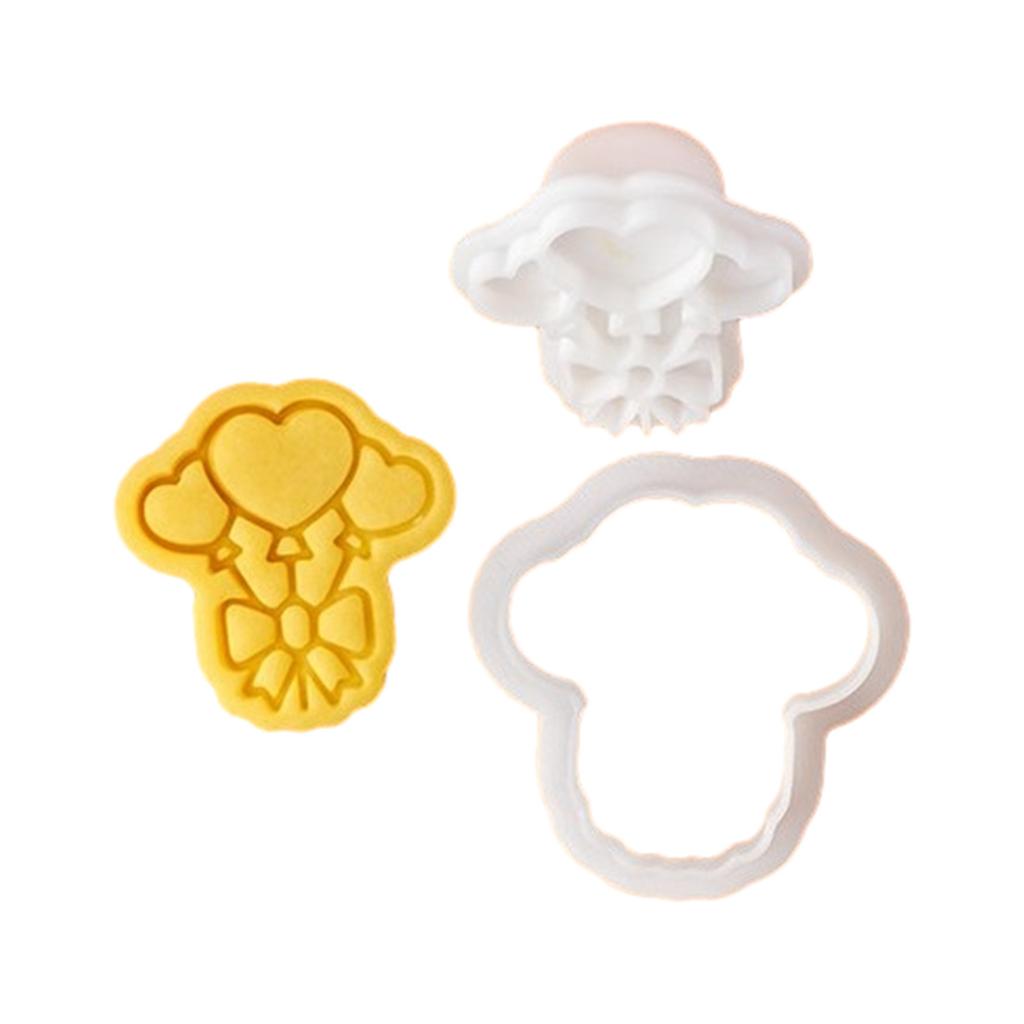 Valentine's Day Cookie Cutters Cartoon Pressable Biscuit Mold Holiday Biscuit Fondant Cookie Stamps Party Supplies