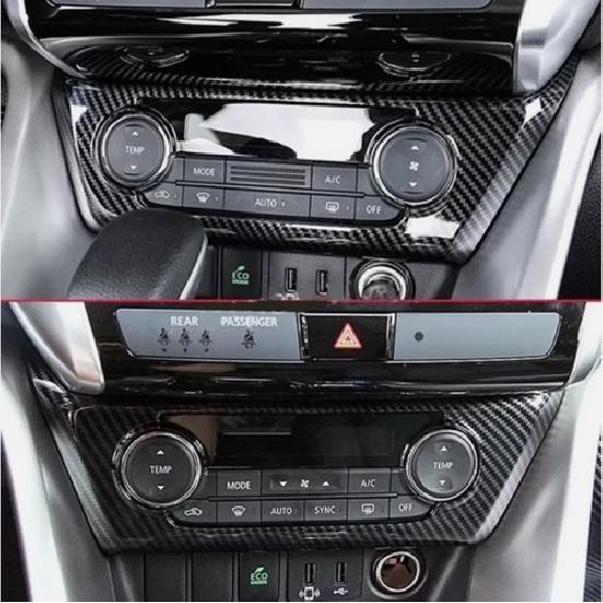 For Mitsubishi Eclipse Cross 2018-2025 Carbon Fiber Air-Condition Switch Cover