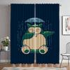 Blackout Kitchen Curtains for Bedroom Pikachus Window Curtain for Room 2 Panel Shades Home Interior Curtains Partition Living