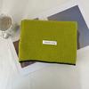 New Scarf Solid Color White Knitted Scarf Autumn and Winter Women's Korean Version Versatile Warm Simple Versatile Scarf