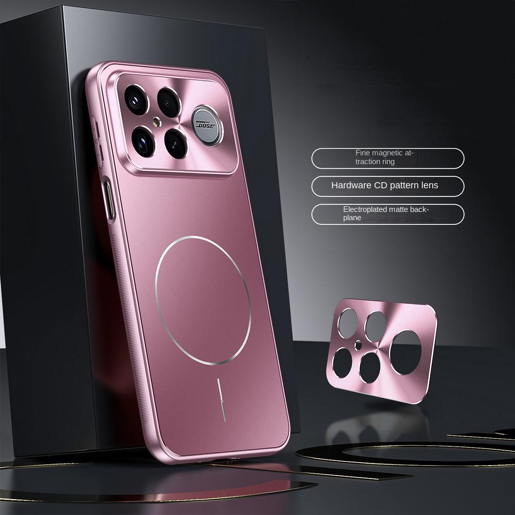 Electroplated Micro-matte Back Plate Thin Magnetic Ring Case For Poco F8 Ultra F8 Pro POCO F7 Ultra F7 Pro Camera Protect Cover