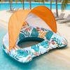 Headrest Pool Floats With Canopy Swimming Pool Float With Ergonomic For Adults Inflatable Beach Floating Chair For Summer Beach