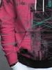Men's Fashion Long-Sleeve Hoodie, Trendy Printed Sport Sweatshirt with Black, Pink, and Green Abstract Geometric Line Art. Soft, Comfortable, and