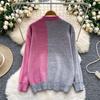 Autumn Winter Women College Style Cartoon Rabbit Knitted Sweater Pullover Tops For Girl