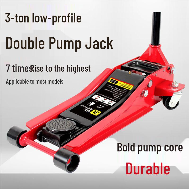 Horizontal Hydraulic Jack for Auto Repair: 3, 4, 5 Ton Capacity - Ideal for Small Cars, Trucks, and Tire Changes.