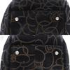 CHANEL Camelia Tote Bag ChainShoulder black Suede Women Used