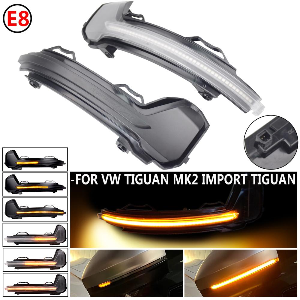 Dynamic Mirror for Volkswagen Tiguan MK2 II R 5N 2017 2018 2019 2020 for VW light LED Blinker Turn Signal