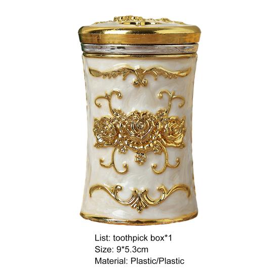 Toothpick Dispenser Box European Style Exquisite Relief Design 11 Styles Great Ultra-light Antique Organizer Case for Dorm