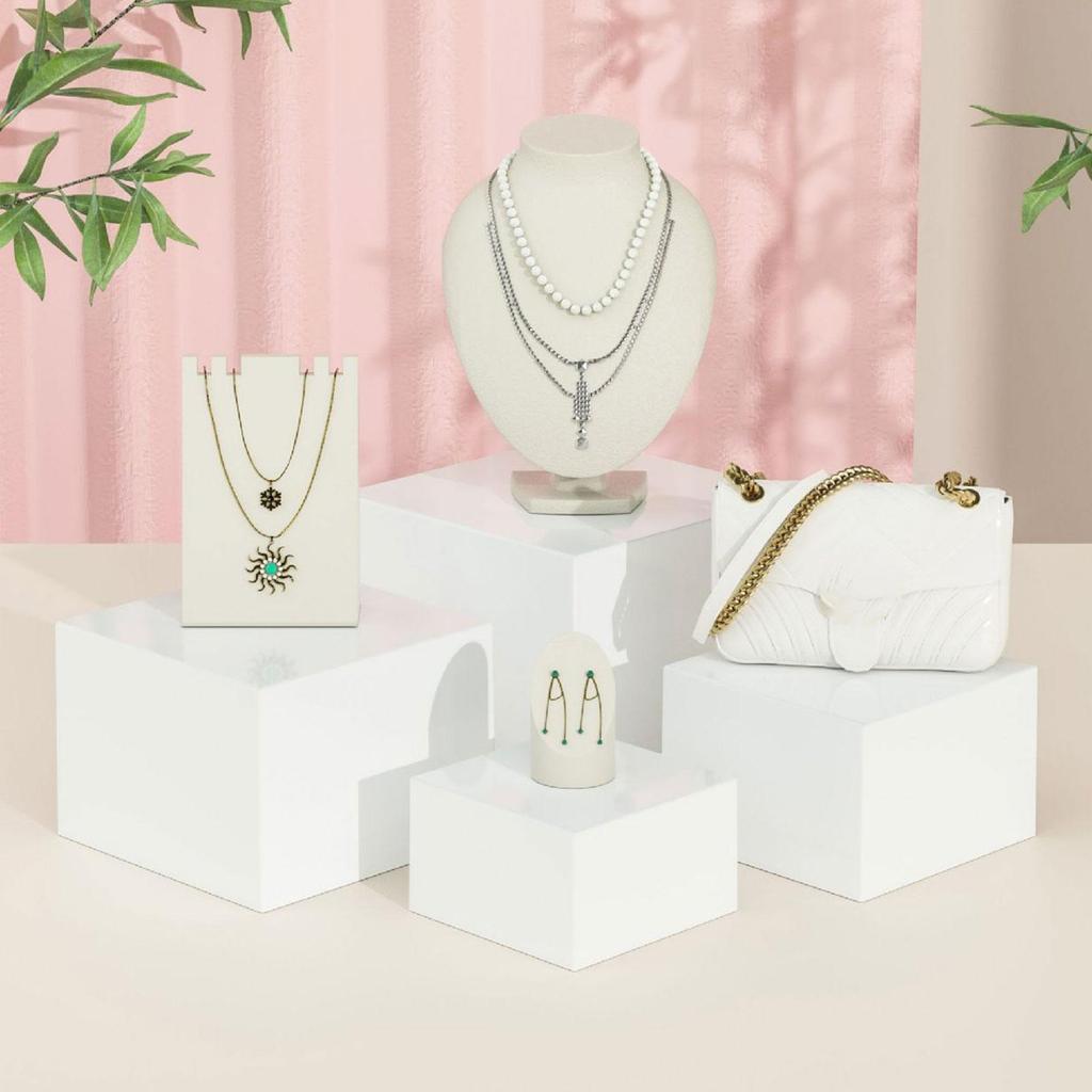 7Pcs Buffet Riser Food Riser with Hollow Bottoms Display Stand Dessert Table Display Set