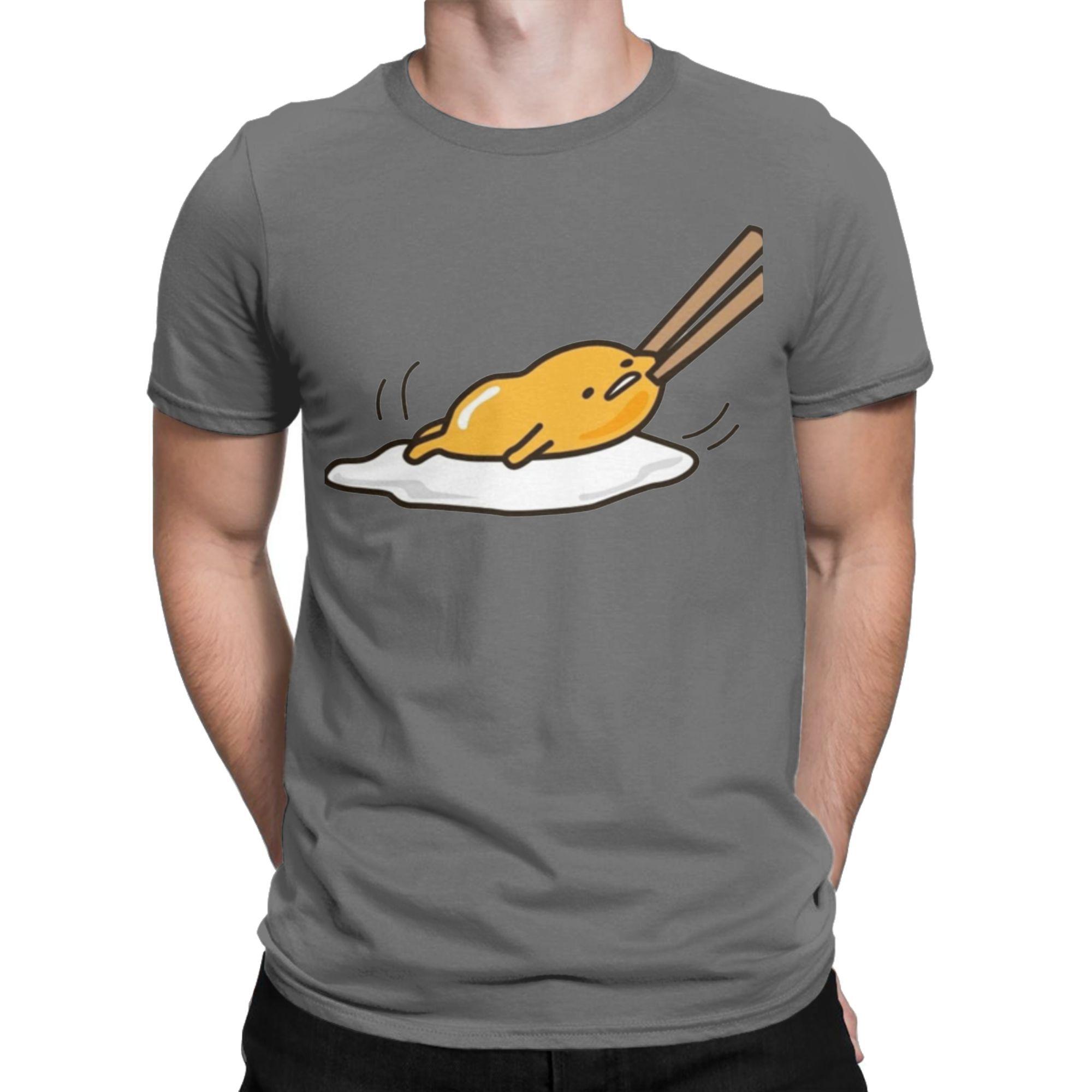 

Pull Egg Gudetama Cute T-Shirt Men Vintage Cotton Tee Shirt Crew Neck Short Sleeve T Shirts New Arrival Clothes 4XL