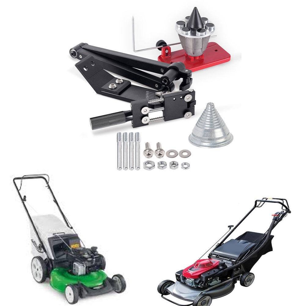 1 Set Lawn Mower Blade Sharpener & Lawn Mower Blade Balancer 15°-45° Adjustable Mower Blade Sharpener For Many Types Of Mower