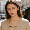 Timeless Zinc Alloy Cats Eye Stone Dress Clip Secure Blouse Pin And Waistband Fastener Secure Skirt Fastener For Women