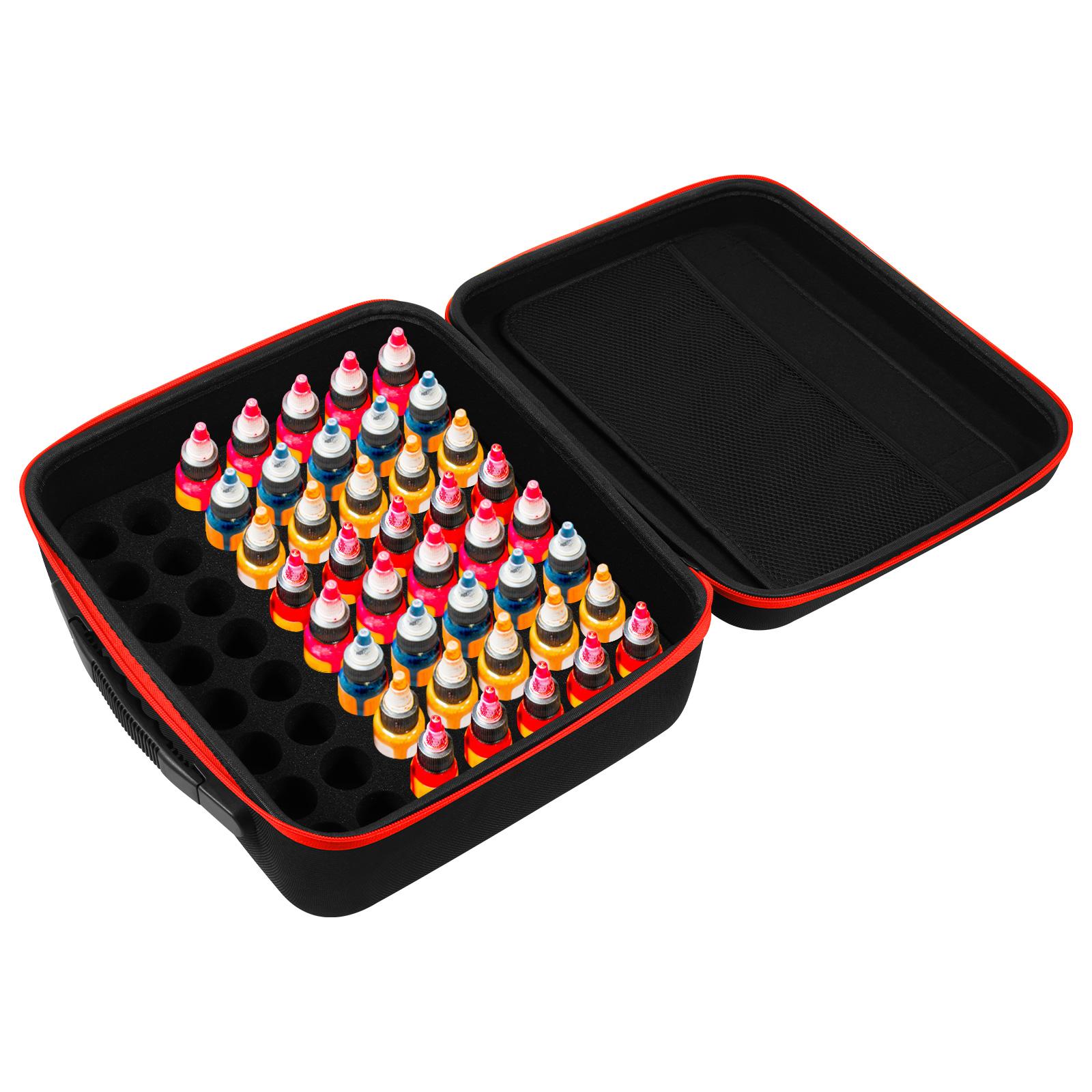 

Кейс для хранения алкоголя EVA на 56 слотов Организованное хранение Органайзер для чернил и красок Легкий доступ Органайзер для спиртовых красок Большая вместимость красный