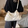 Faux Leather Hobo Bag Women Fashion Shoulder Bag With Stud Detail Soft Texture Handbag Everyday Use