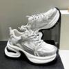 Fashion Casual Thick Sole Mesh Breathable Height Increasing Tenis Shoes Lace Up Sneakers Women Casual Thick Sole Sneakers 35-40