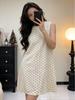 Retro Polka Dot Sleeveless Tank Dress with Back Cutout for Women