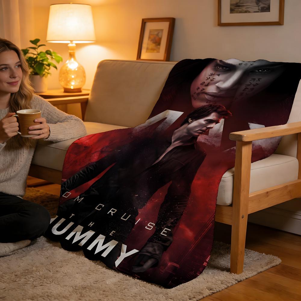 Throw High-Density Short Plush Blanket For Sofa Nap Air-Conditioned Room Soft Skin-Friendly The Mummy 75x90cm