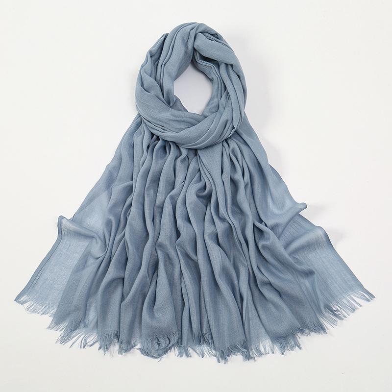 Large Size Cotton Feeling Scarf Women Plain Foulard Femme Luxury Hijab Long Bandana Evening Party Dress Shawls and Wraps