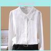 Camicia in Cotone Vestibilità Larga da Donna Estiva Traspirante con Fantasia Floreale Top Casual