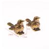 4pcs Mini Brass Bird Ornaments Universal Fit Durable Weather-Resistant Outdoor Birdbath Bowl Decorative Accessories