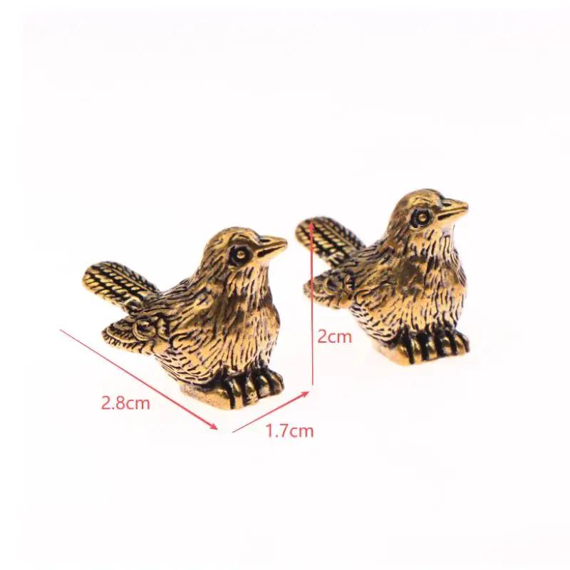 4pcs Mini Brass Bird Ornaments Universal Fit Durable Weather-Resistant Outdoor Birdbath Bowl Decorative Accessories