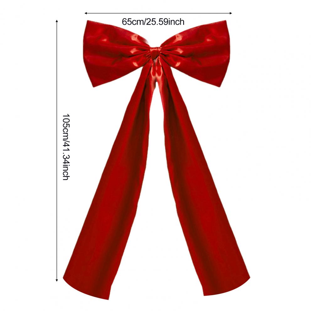 Bow Decoration for Parties High-quality Polyester Bow Festive Ribbon Bow Christmas Tree Topper with Long Streamers