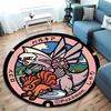 Pokemon Classic Character Collection Print Round Carpet Bedroom Living Room Mat Sofa Home Room Decor Rug Gift for Family Friends