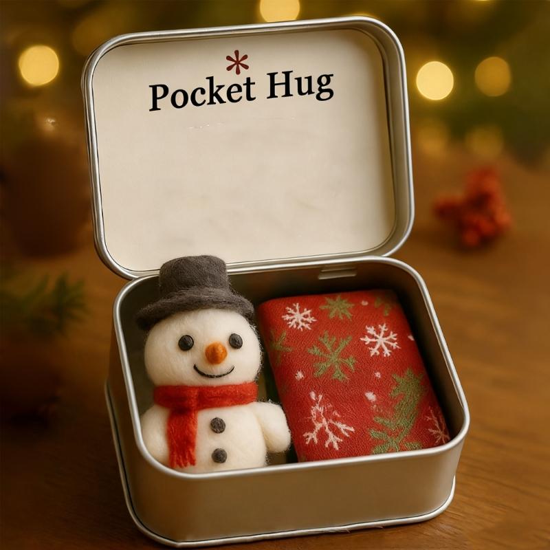 Handmade Soft Holiday Pocket Hug Gift Pouch Seasonal Celebration Home Decoration Accessories Seasonal Ornament