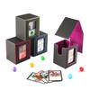 MTG Card Deck Box with Display Window, Trading Card Storage Box, Can Hold 120 + Single Sleeved Cards, Magnetic PU Leather Box