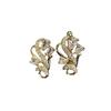 Hollow Butterfly Rose Stud Earrings with Embedded Crystals Fashionable Lightweight Elegant Design for Women and Girls