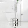 Toilet Brush Holder Bathroom 304 Stainless Steel Nickel Brushed Round Floor Decked Brush Holder Set Bathroom Accessories