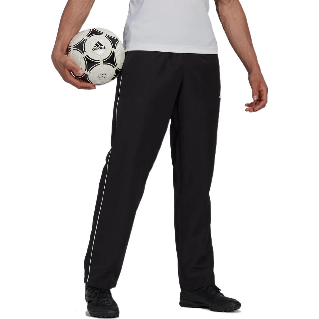 adidas Spodnie Core18 Presentation z małym logo, gładkie, proste, sportowe, męskie, czarne CE9045