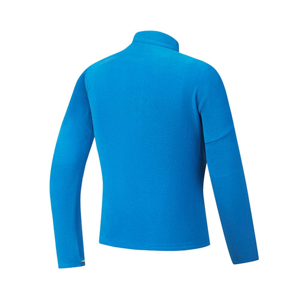 Fila Explore Simple Personality Sports Training Outdoor Comfortable Ribbed Fleece Warm Half-Zip Long Sleeve Slim T-Shirt Women Tops A11W617201FBU