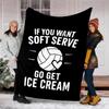 Volleyball Theme Printed Blanket - Perfect for Couch, Bed, Travel & Outdoor Use | Machine Washable, Cozy & Durable.