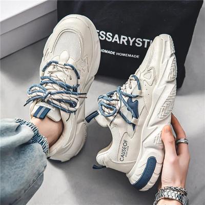 Men's Shoes  New Spring Mesh Spring Leisure Versatile Increase Youth Sports Running Trend Dad Shoes