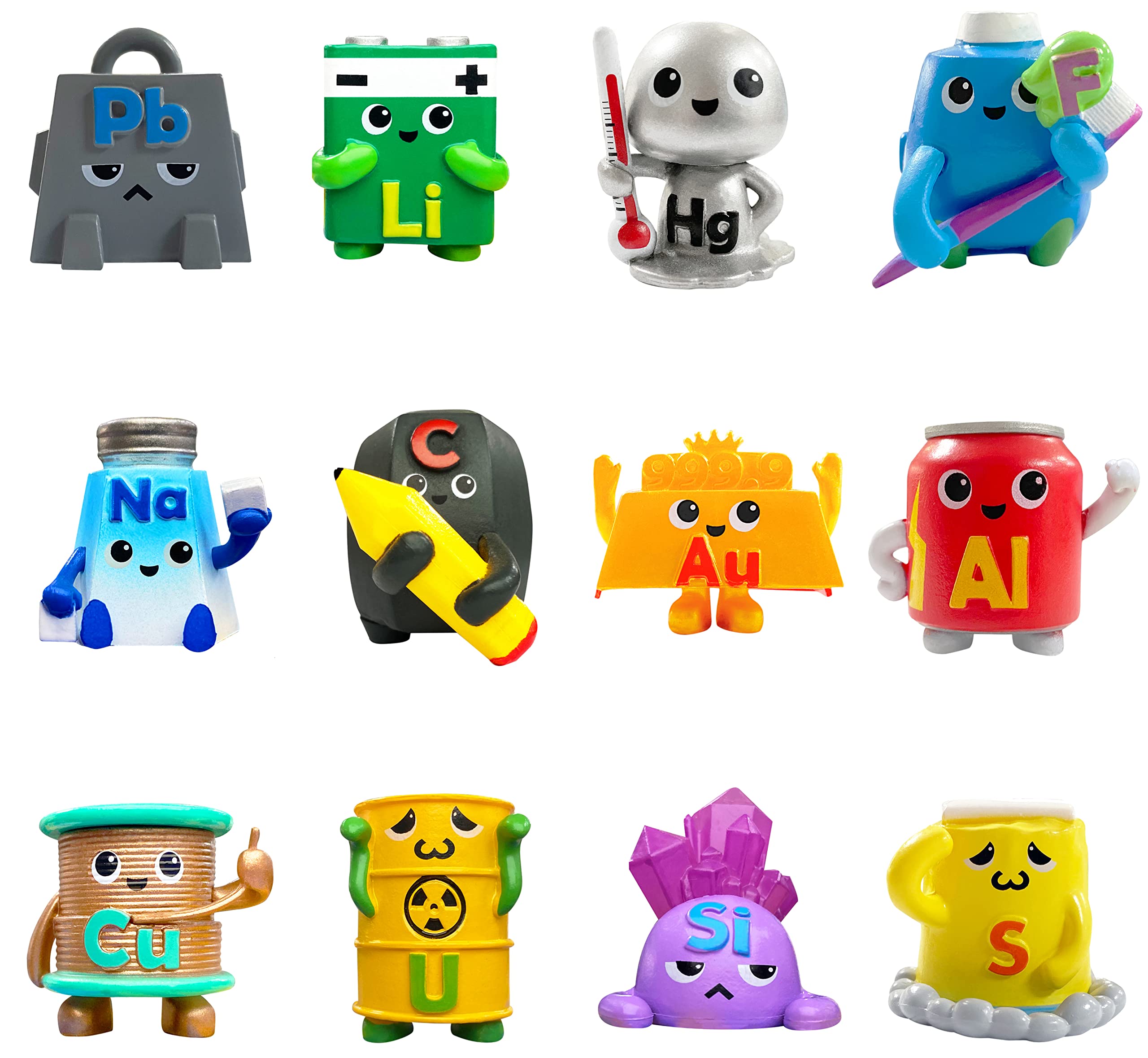 

Lumica Element Symbols Learning 12 Figures per Random Elemental Lead Elements Figures, Box, Contents, Education, Science, Sulfur, Mercury, Silicon,