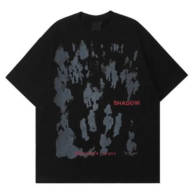 Vintage Print Cotton Graphic Tshirt for Men and Women Oversized Loose Size Crew Neck Short Sleeve Summer Streetwear Y2k