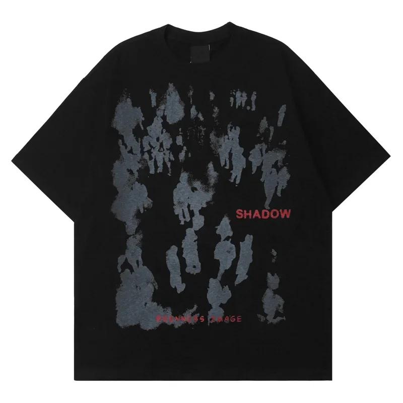 Vintage Print Cotton Graphic T-shirt for Unisex and Women Oversized Loose Size Crew Neck Short Sleeve Summer Streetwear Y2k