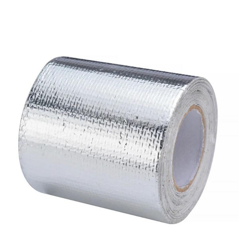Reflektierendes Selbstklebeband Gold Silber Hochtemperatur Hitzeschild Wickelband Bandage 50mm X 10M Rolle Universell