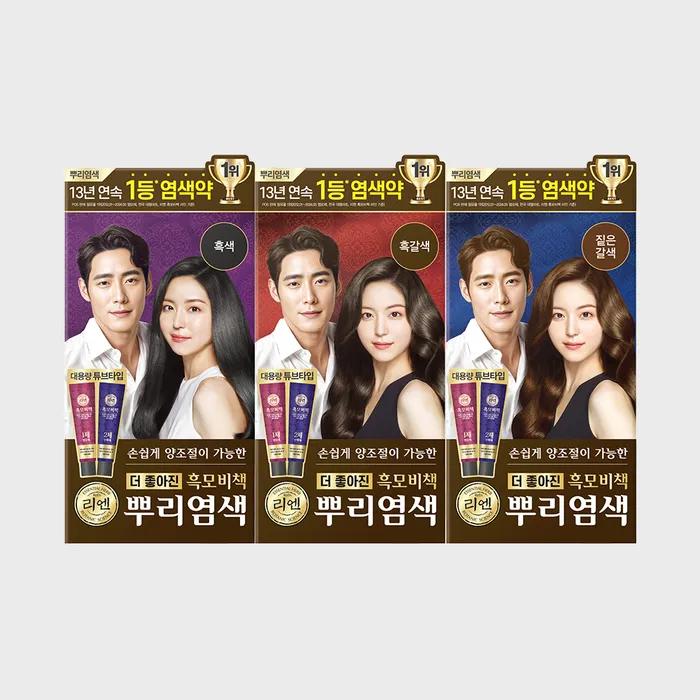 

Lien_Lien Black Moby Book Root Dye Cream 100g (Black/Black Brown/Dark Brown) X 3 Choose 1 dark brown