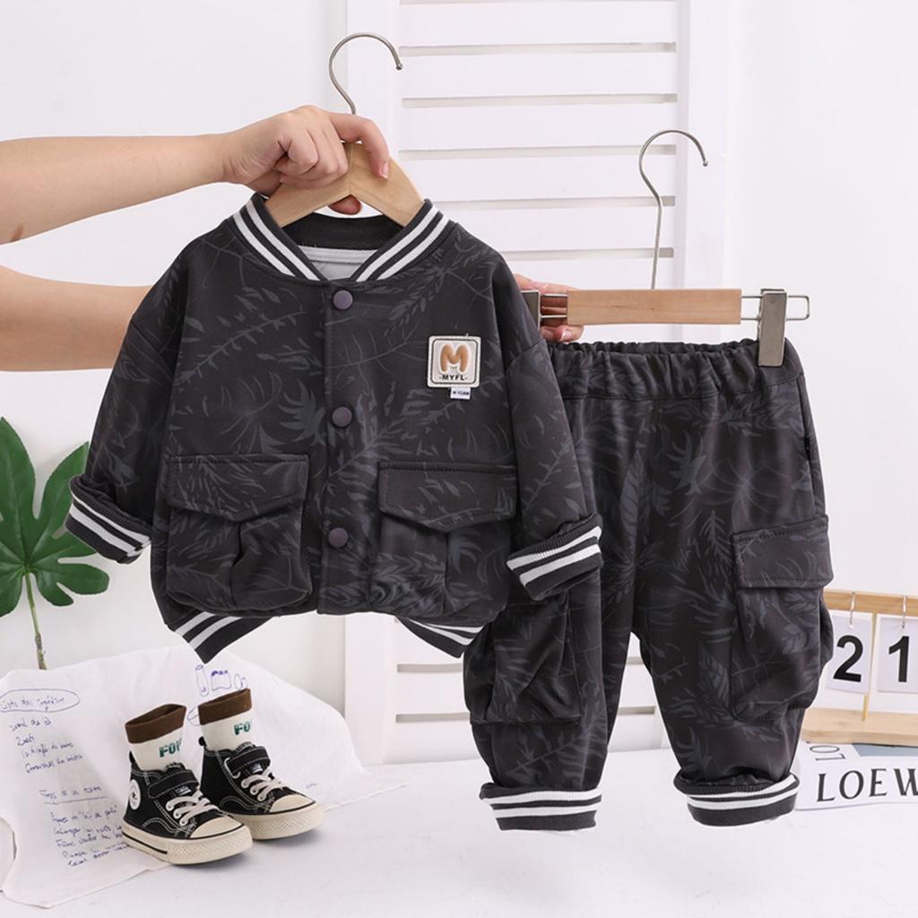 Kids Casual Long-Sleeve Set, Comfortable Daily Wear Outfits