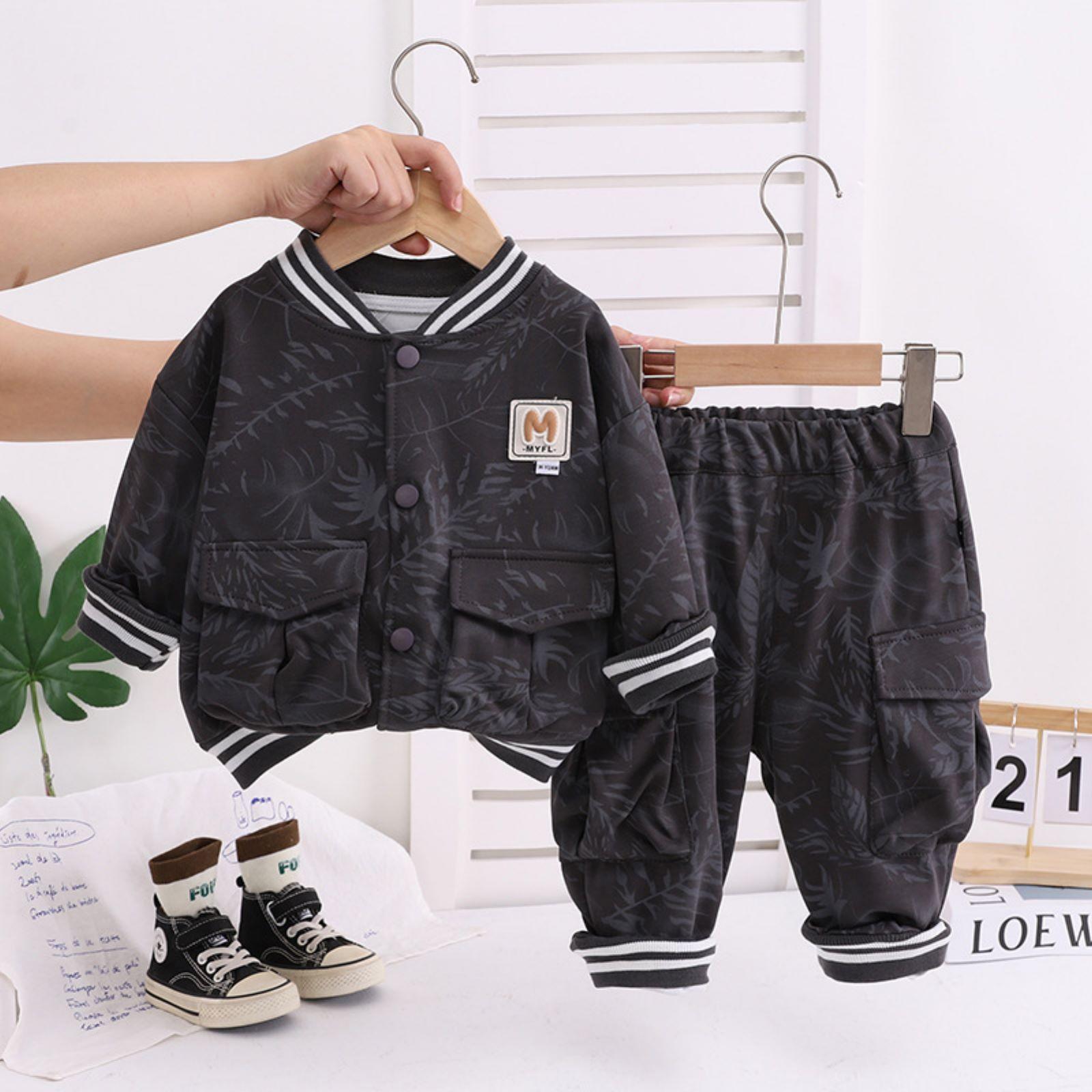 

Дитячий повсякденний комплект з довгим рукавом, зручні наряди для щоденного носіння 100 чорний