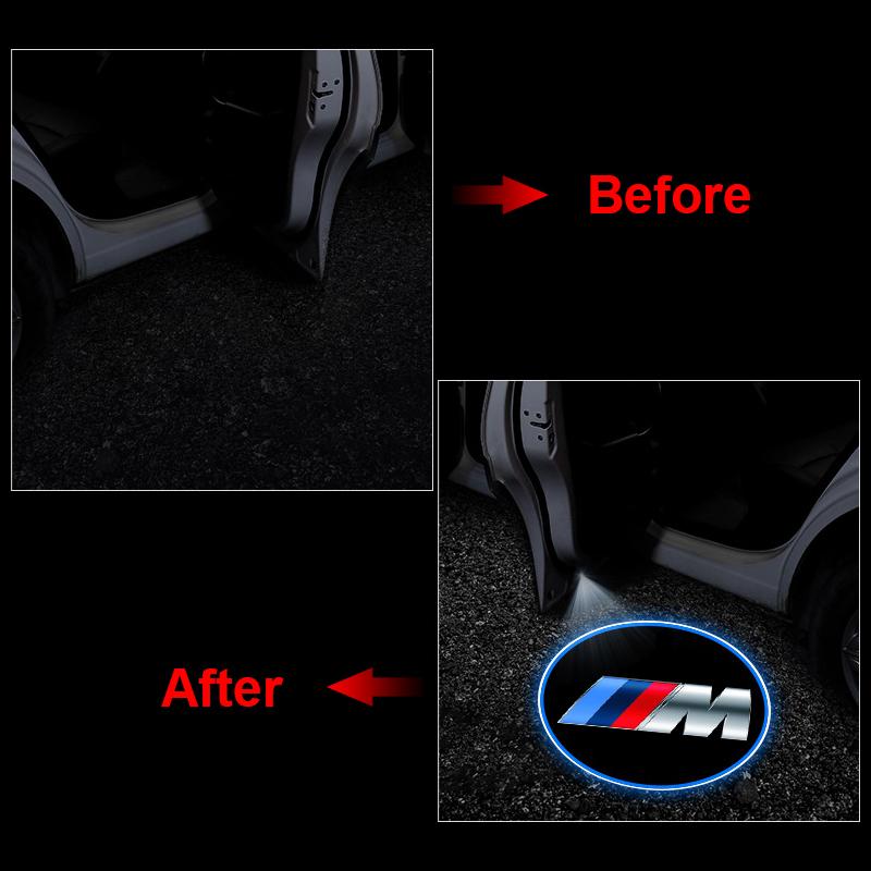 Car Door Projector Lamps LED Welcome Light Emblem Car Accessories for BMW X1 X3 X5 M3 M5 M6 E34 E39 E36 E60 E90 E46 F30 F10