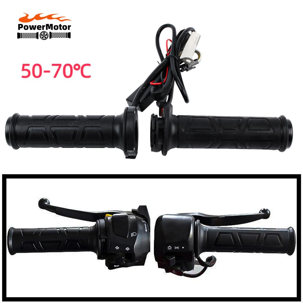 Enduro Universal 22mm Motocross Hand Heated Grips Molded Grips Warmers Motorcycle Adjust Temperature Hot Handlebar For Winter