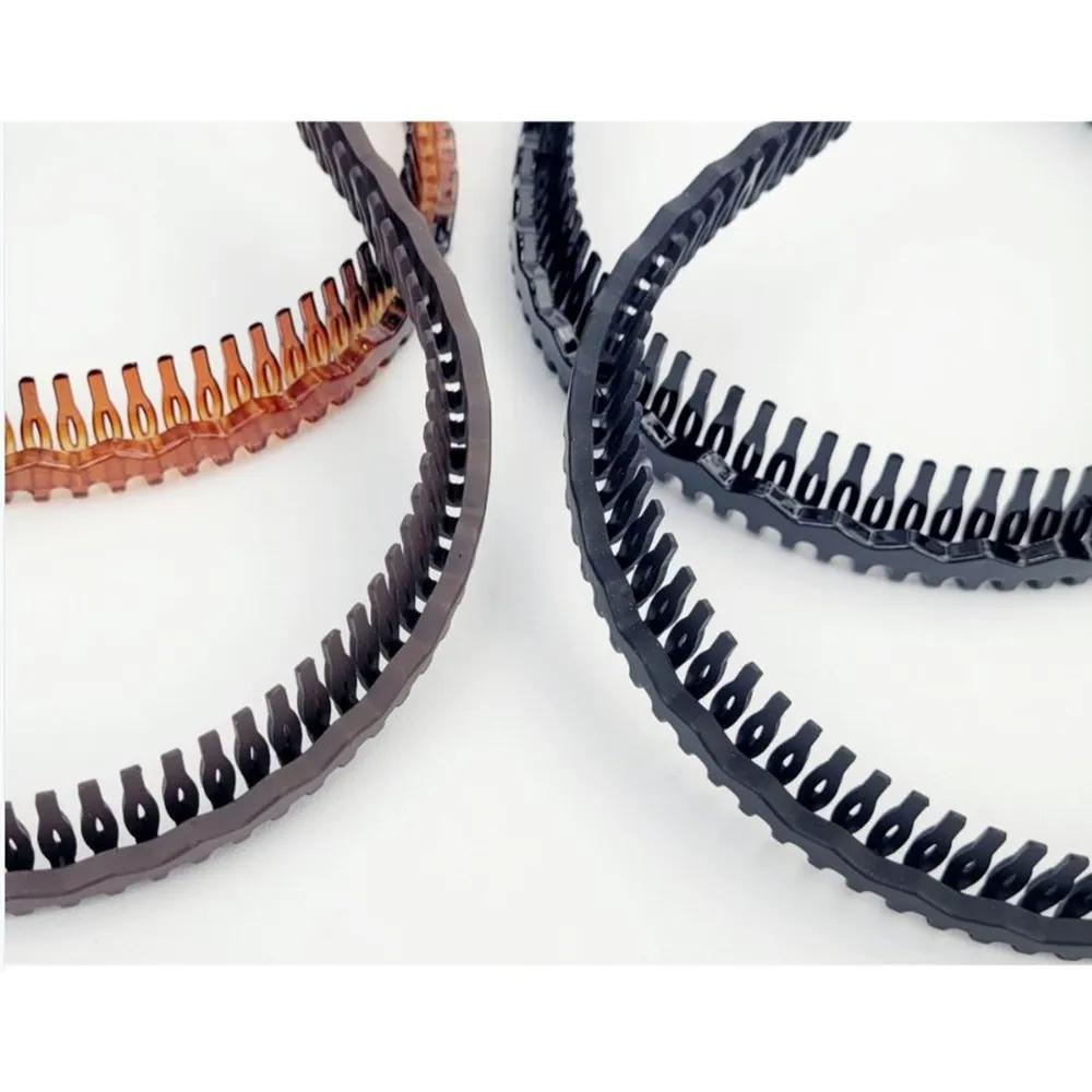 KC Plastic Hairband ABS Matte Glossy Fashion Headband with Good Hold 2338 Glossy black