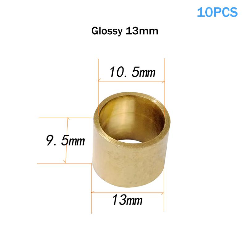 Pack of 10, 9-13mm Copper Brass Snooker Pool Cue Ferrule Repair Kit, DIY Billiards Accessories