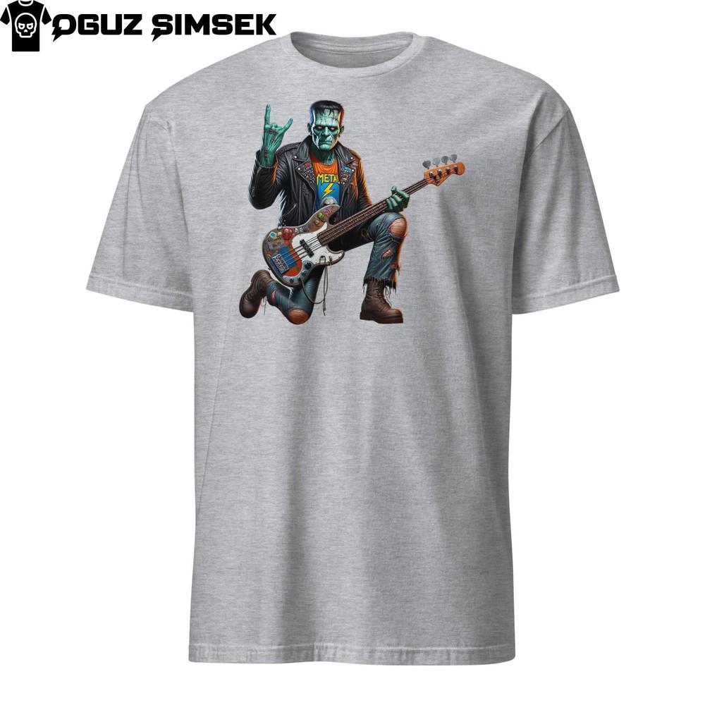 

Frankenstein Metal Bassist Unisex T-shirt | Unique Rock Music Graphic Tee S