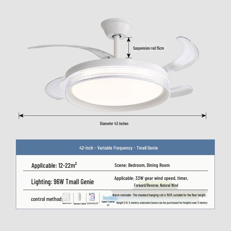 2026 New Model Flush Mount Ceiling Fan with Integrated Light for Living, Dining & Bedroom